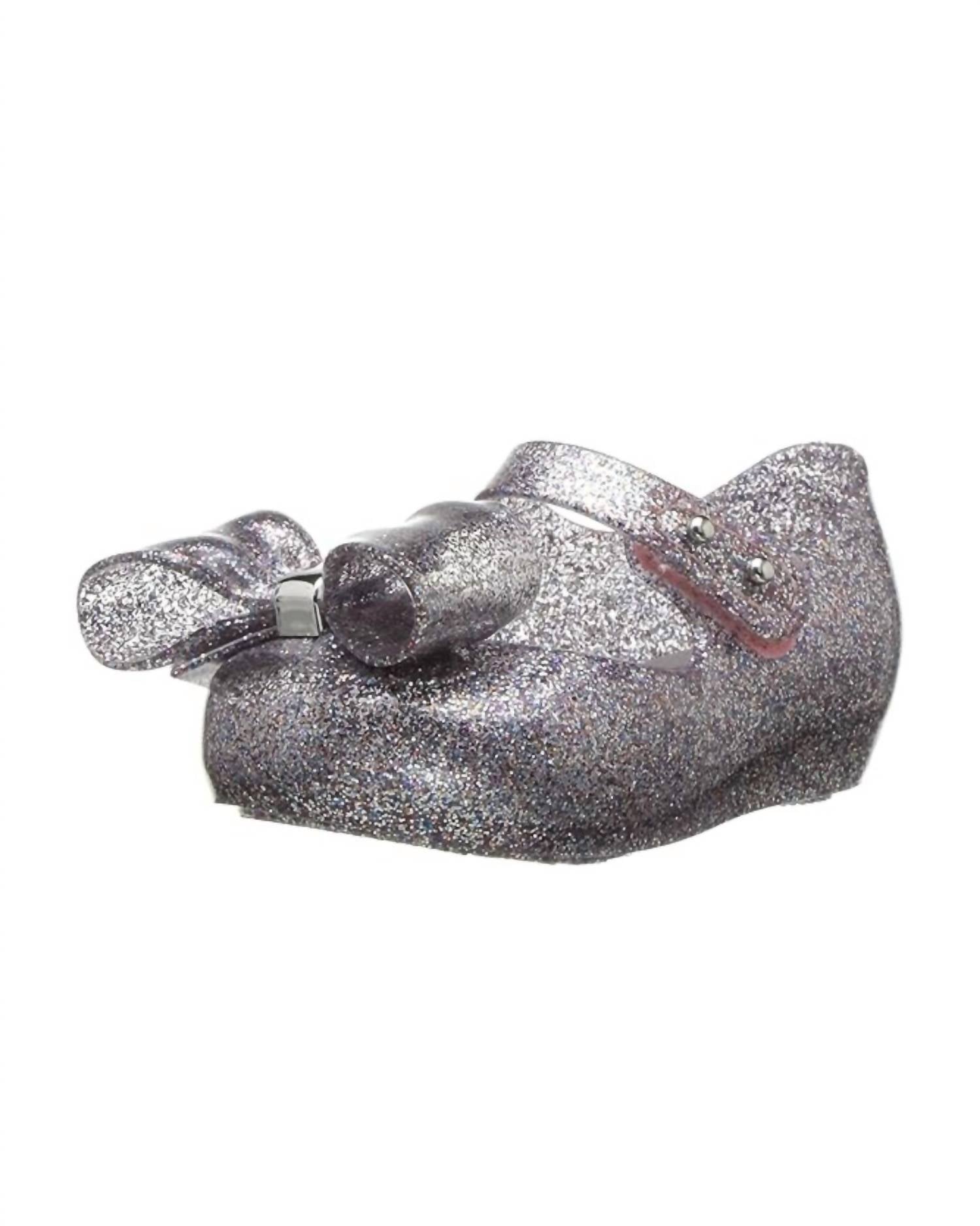 Mini Melissa Girls Mini Ultragirl Bow Iii Sandals in multicolor glitter - kids' sandal