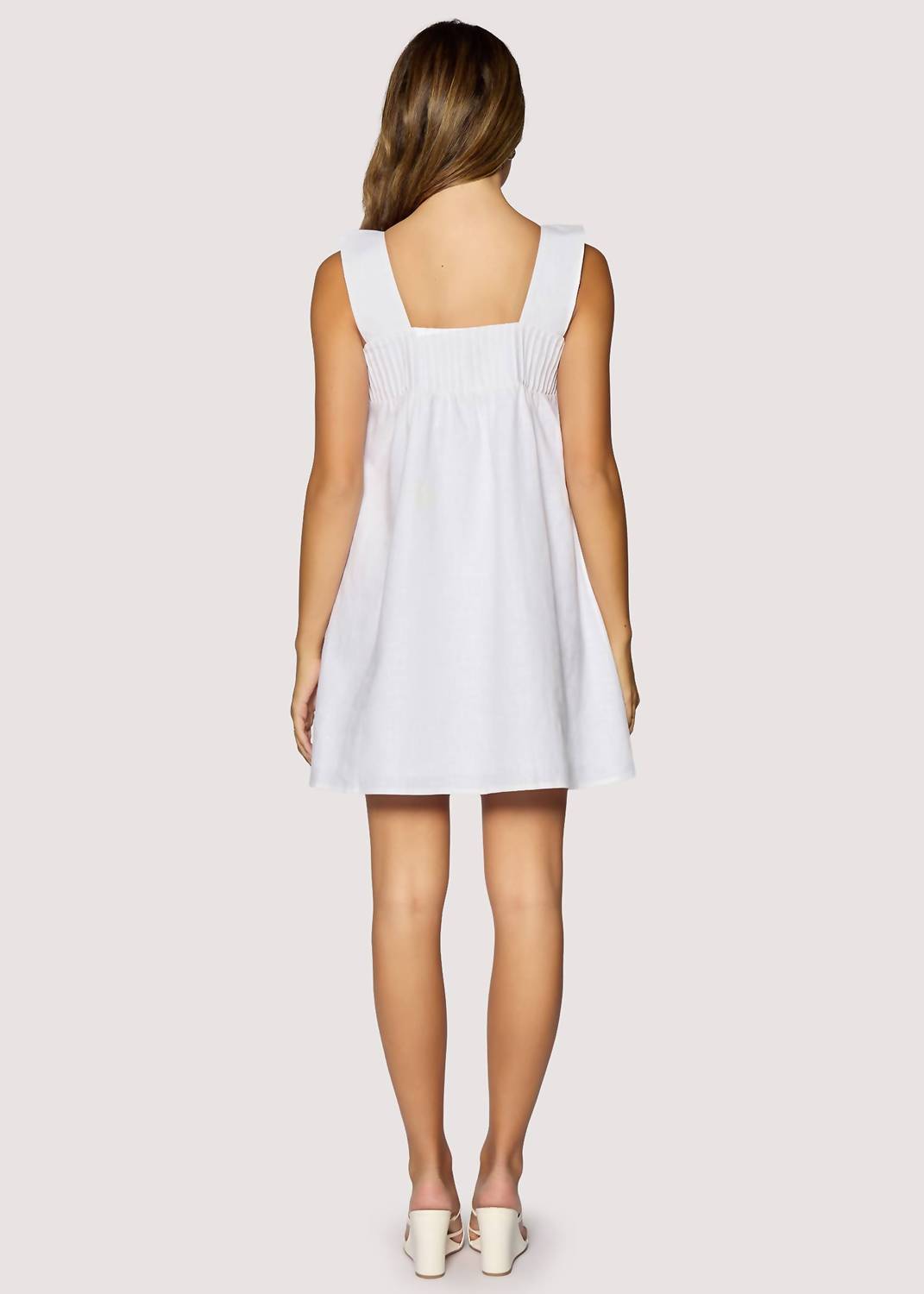 LOST + WANDER Cabrera Mist Mini Dress in white - women's dress - detail view