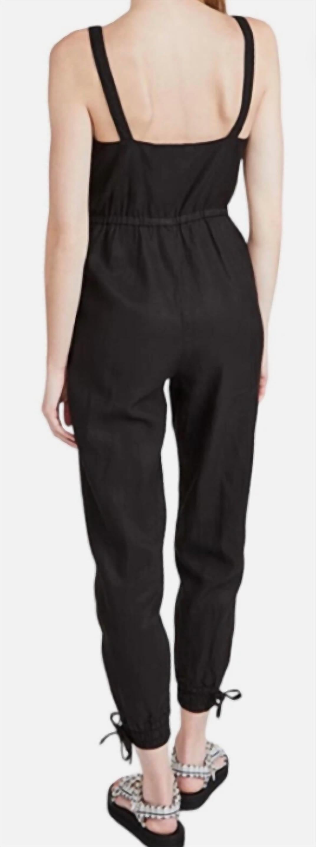 Alice + Olivia - Women Tiana Button Front Patch Pocket Jumpsuit