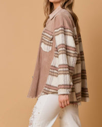 Fantastic Fawn - Corduroy Flannel Mixed Jacket