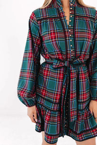 J.Marie - Zanna Long Sleeve Tie Dress