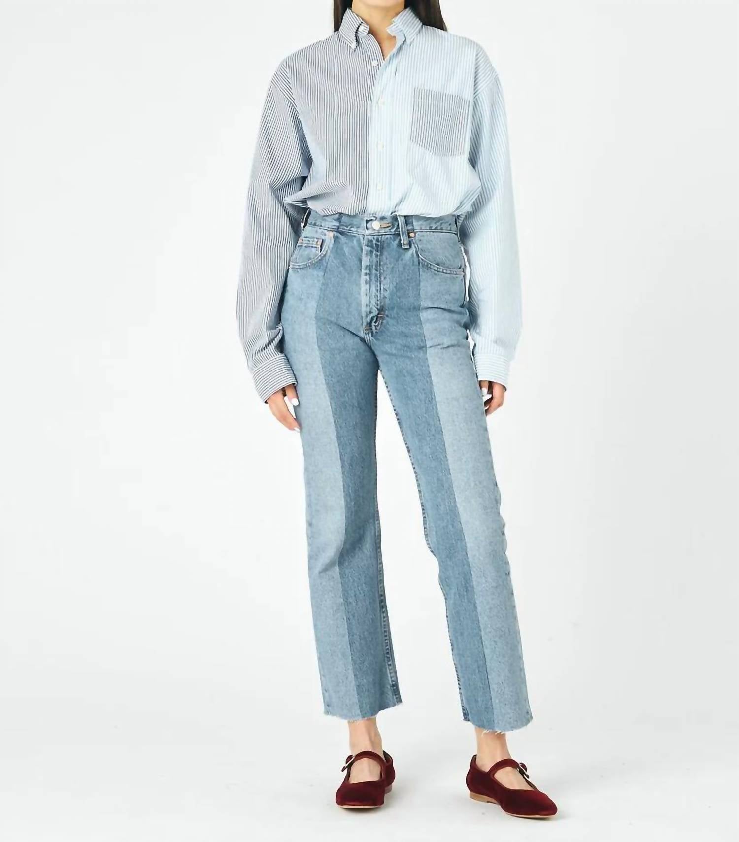 E.L.V. Denim - Flare Ankle Cropped Jean