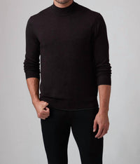 Raffi Bode Mock Neck Sweater in espresso - men's sweater