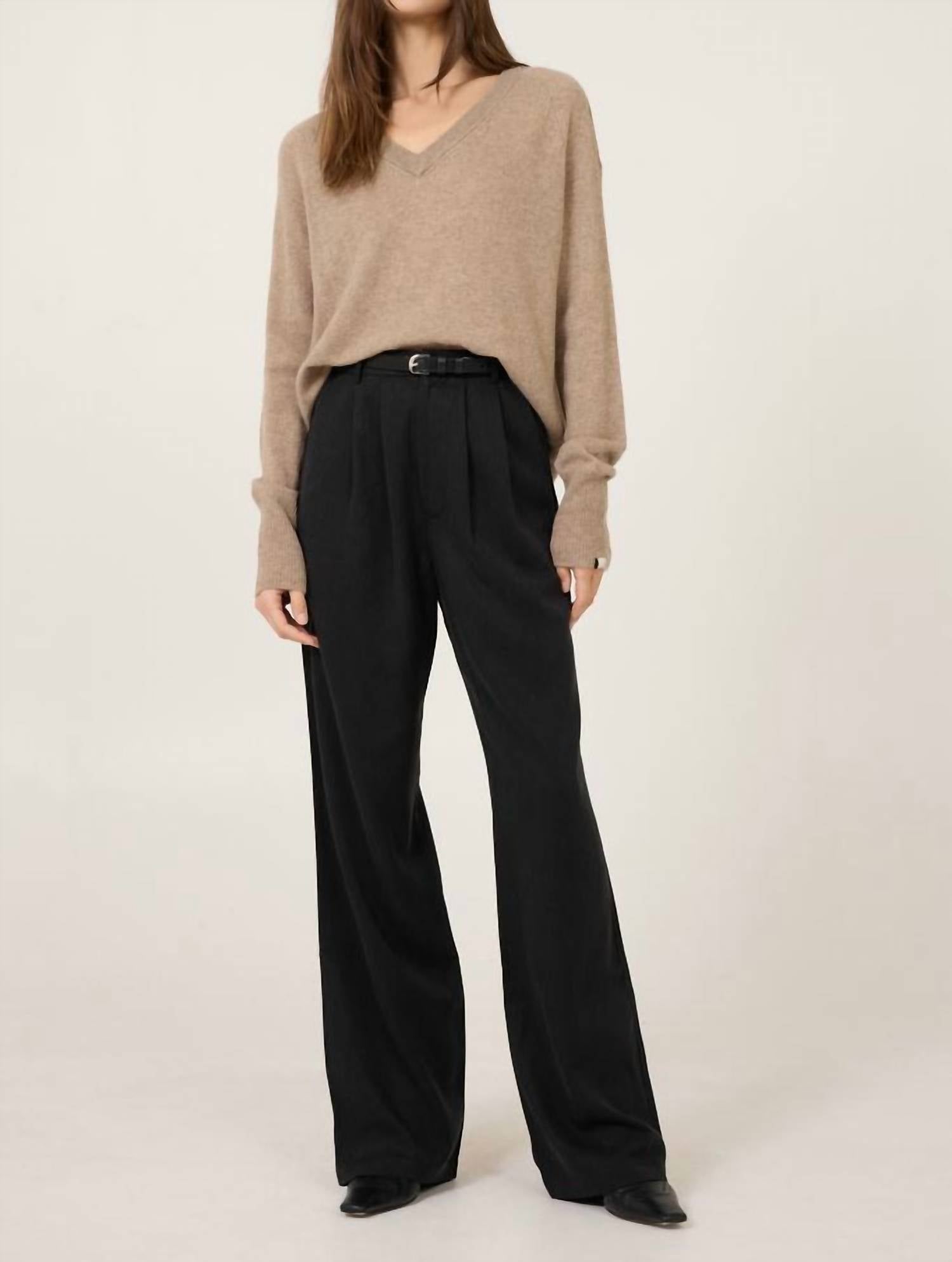 One Grey Day - Sloane Cashmere V Neck Sweater