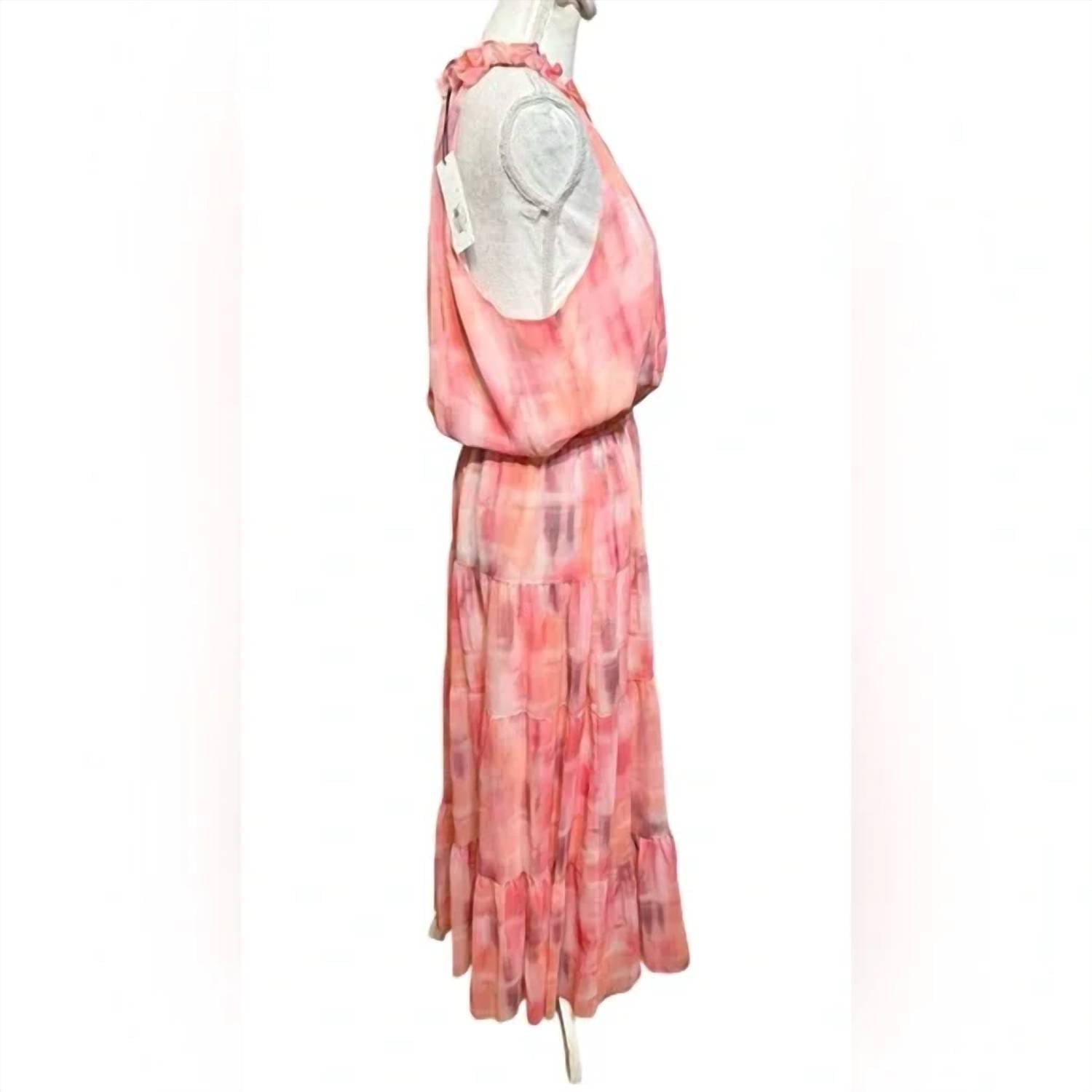 Willa Story Women's Lily Dress in multi pink - women's dress - detail view