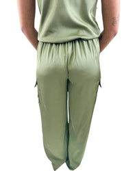 Bishop + Young - Pull on Satin Cargo Pant
