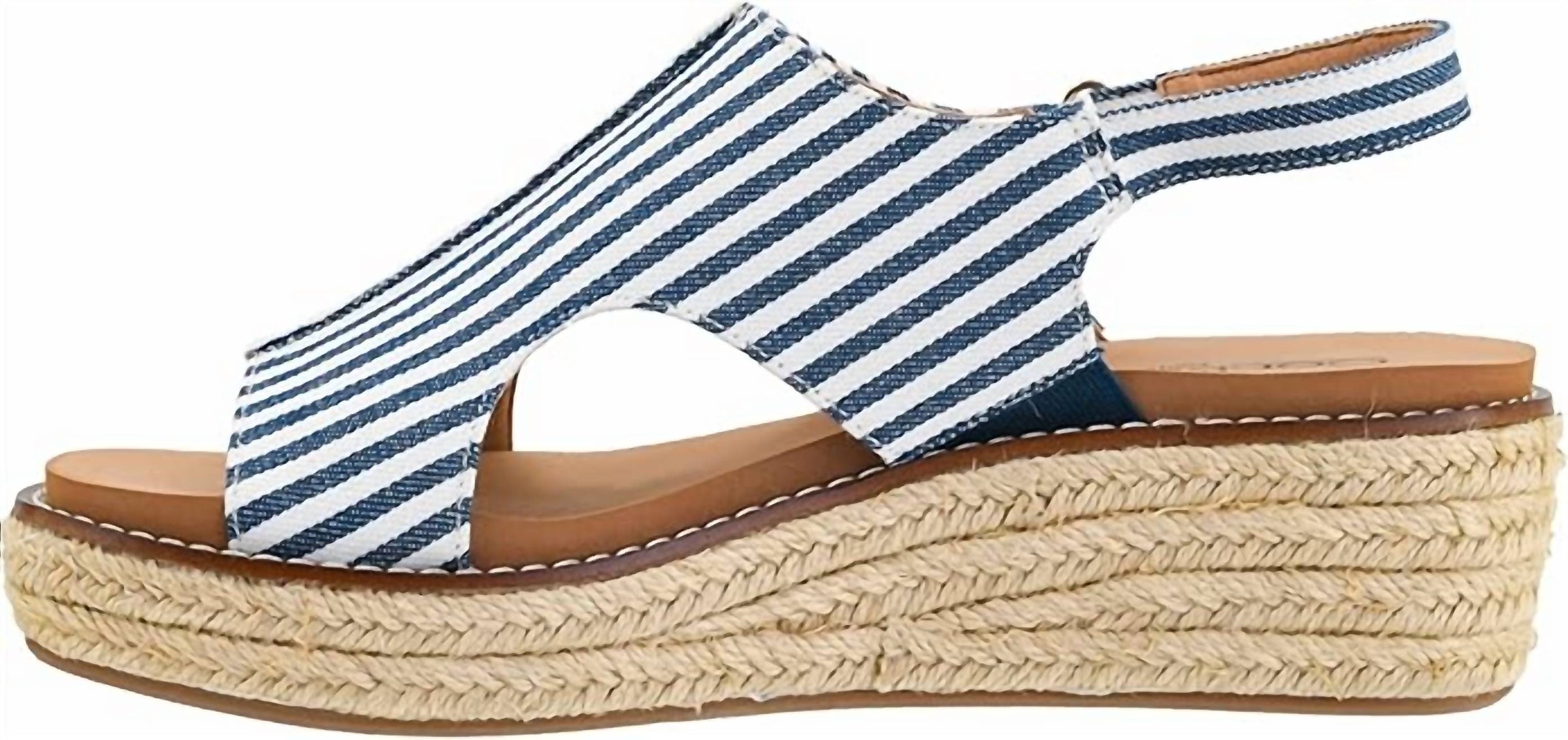 Corkys Footwear Women's Ready Or Not Sandals in navy white stripe - women's sandal