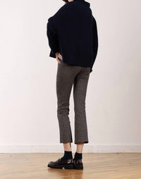 Avenue Montaigne Leo Flare Cut Pants in pepita - women's pants - alternate view