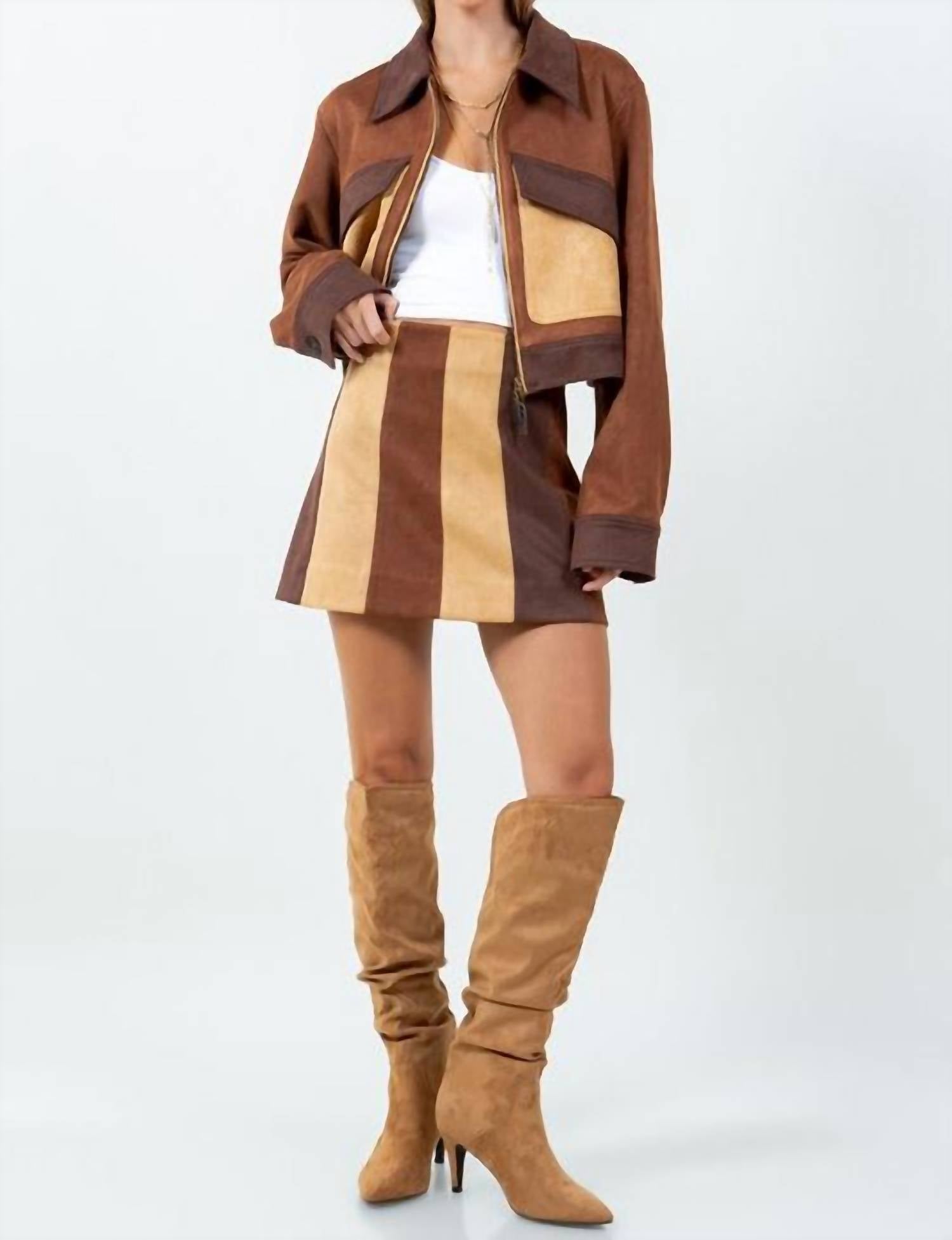 Whiteroom+Cactus - Suede Mini Skirt