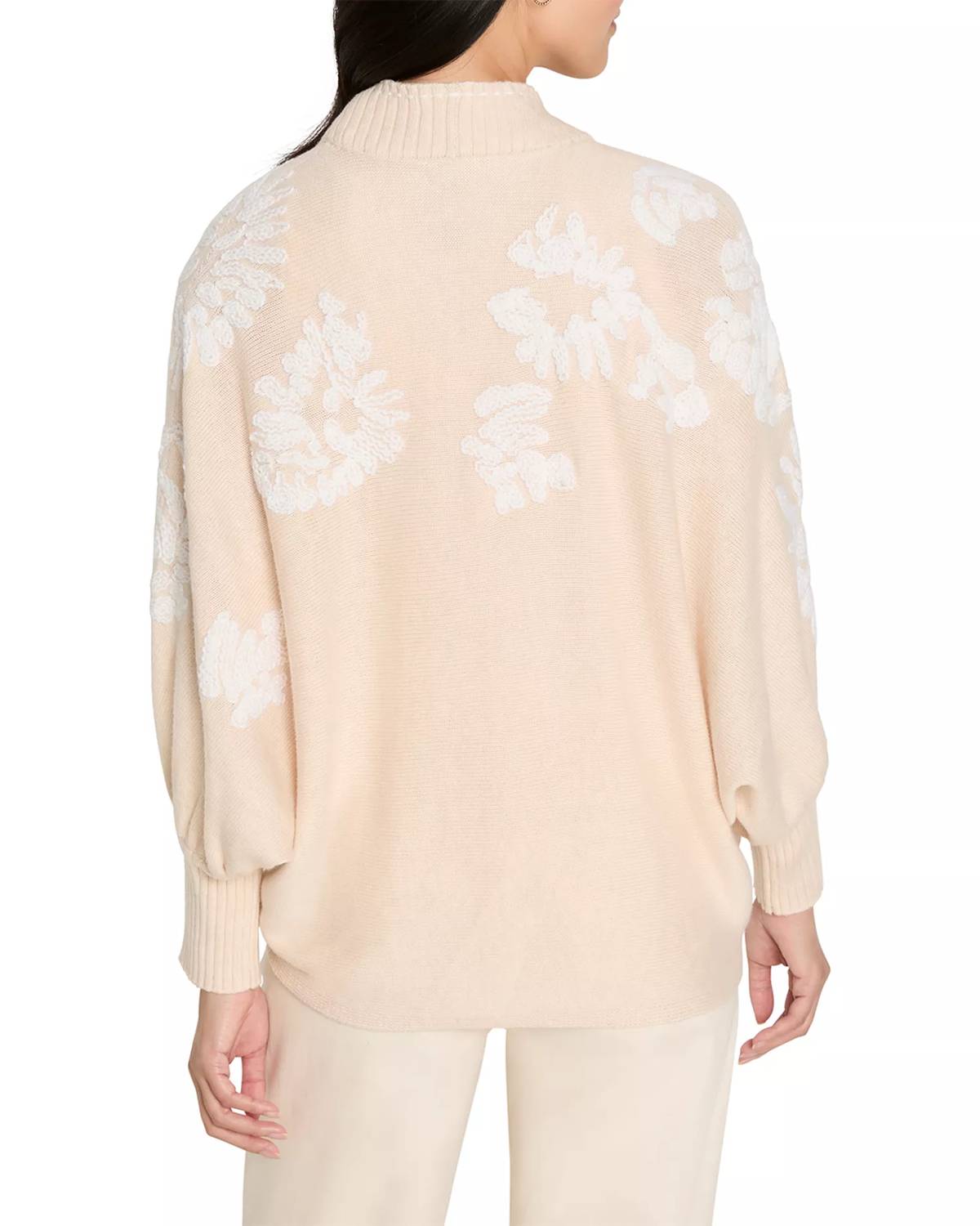 Nic + Zoe Embroidered Cardigan Sweater in neutral multi - women's cardigan - view 4