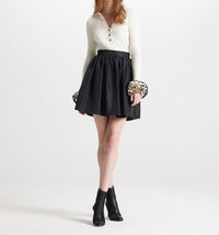 Theo The Label - Women's Nomia Ruffle Sleeve Johnny Sweater