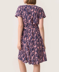 Soaked In Luxury - Sylvia V-neck Short Sleeve Belt Mini Dress