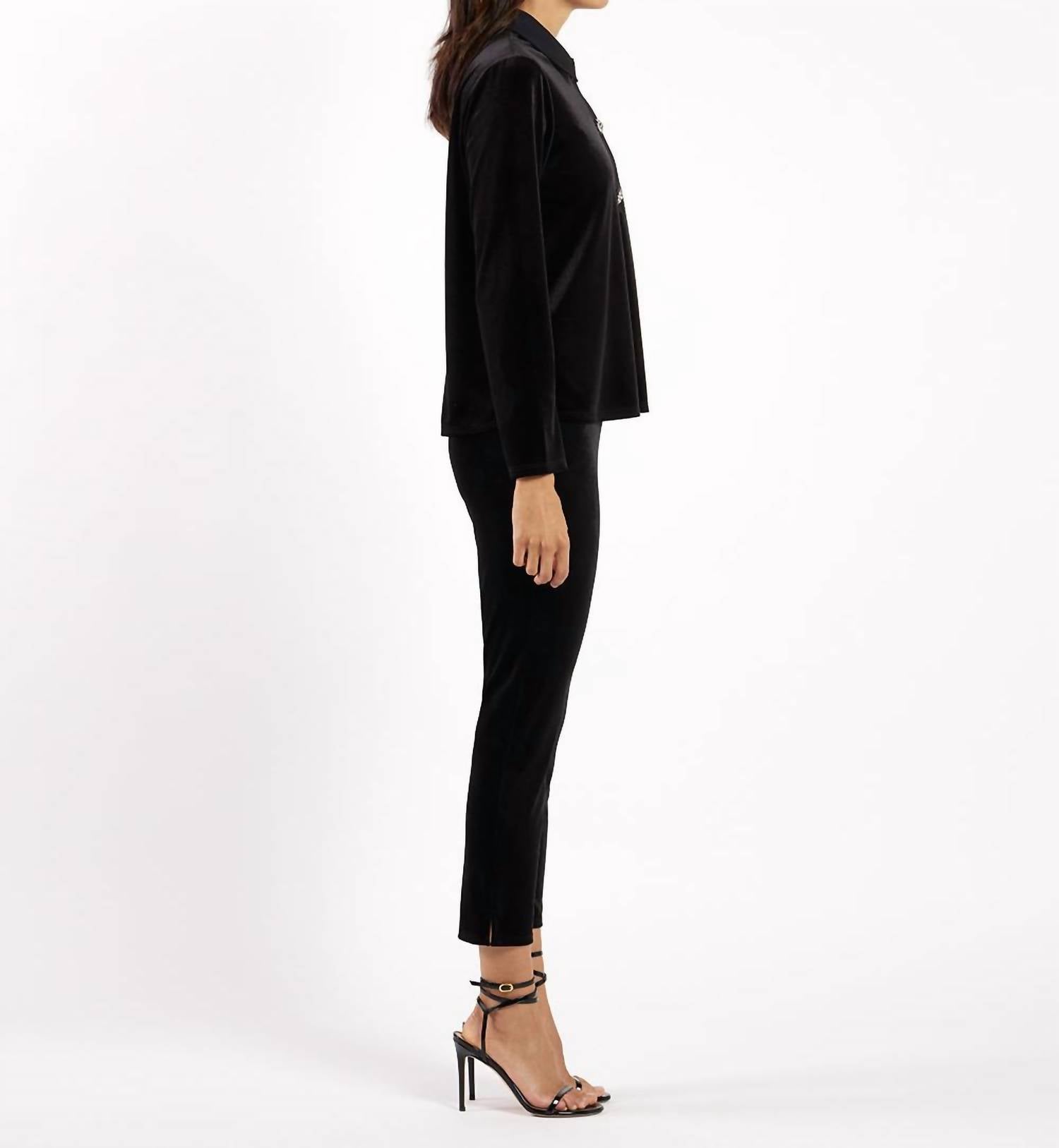 Jude Connally - Colby Stretch Velvet Top