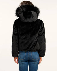 Ramy Brook Beatrice Reversible Puffer Coat in black gold - women's jacket - view 7