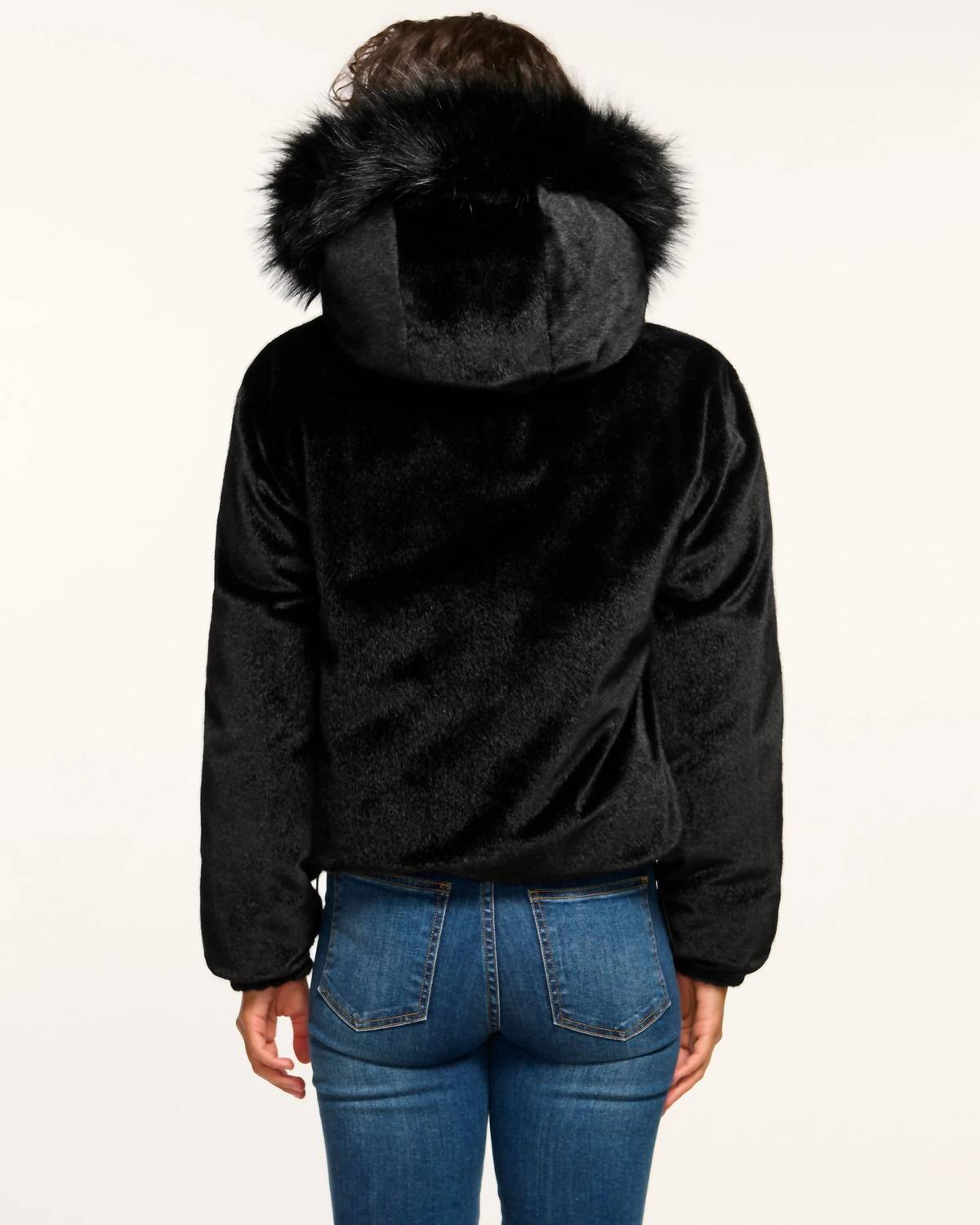 Ramy Brook Beatrice Reversible Puffer Coat in black gold - women's jacket - view 7