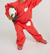SPRWMN Kids Heart Sweatshirt in rouge - kids' shirt