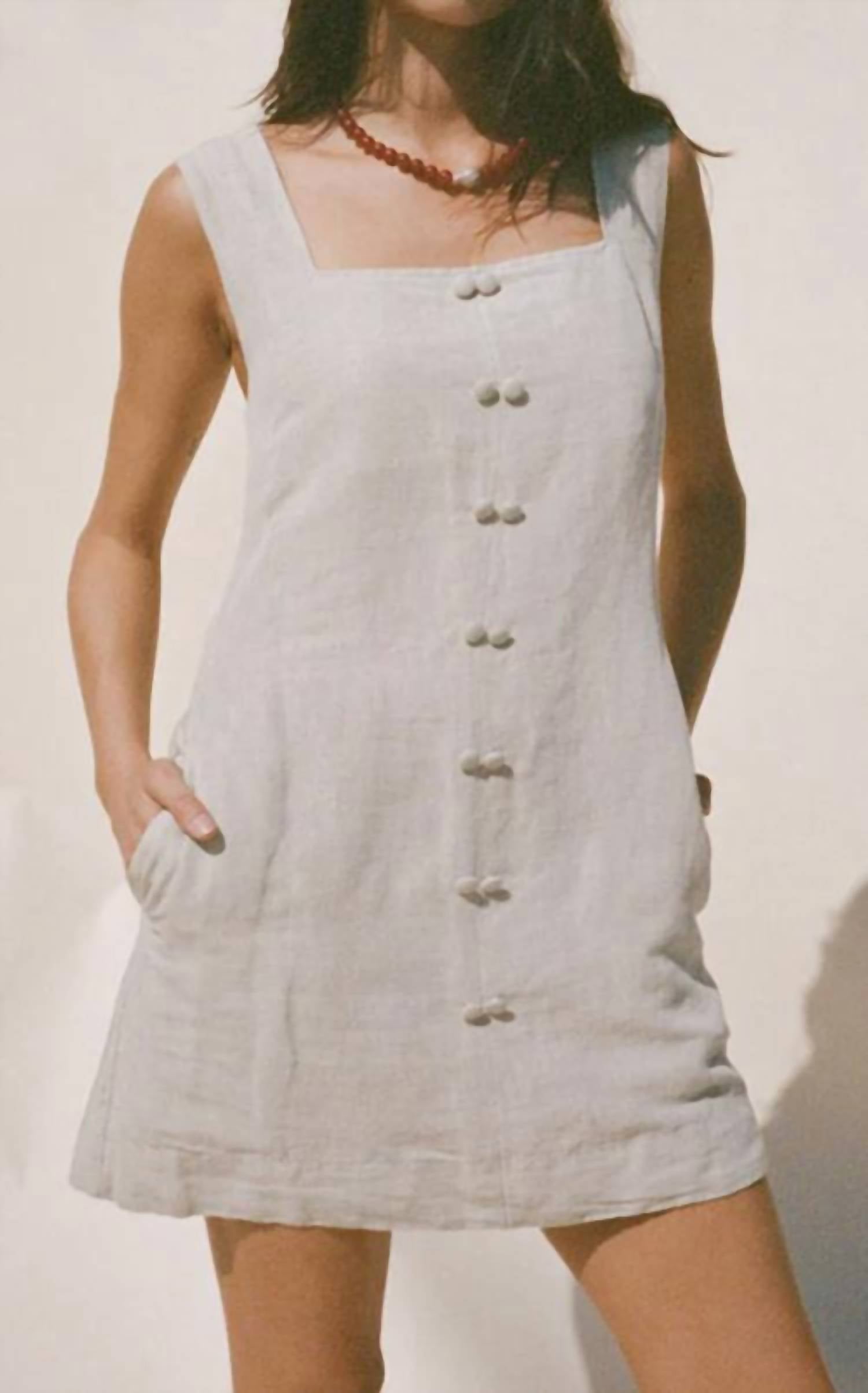 Ciao Lucia - Virginie Dress Oatmeal Linen