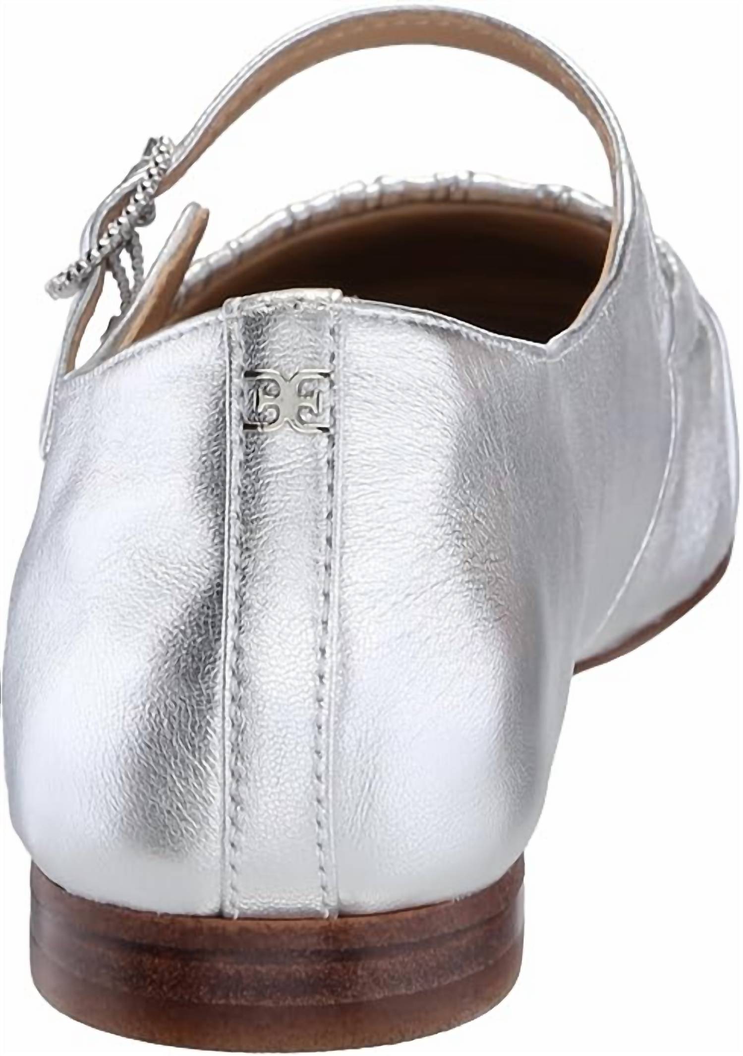 Sam Edelman Women's Micah Mary Jane Flat in soft silver - women's flats - alternate view
