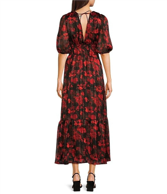 Elan - Floral V-Neck Maxi Dress