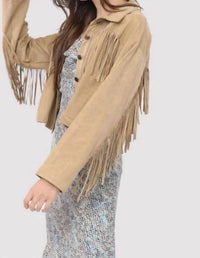 Sadie & Sage - Groove Faux Suede Fringe Jacket