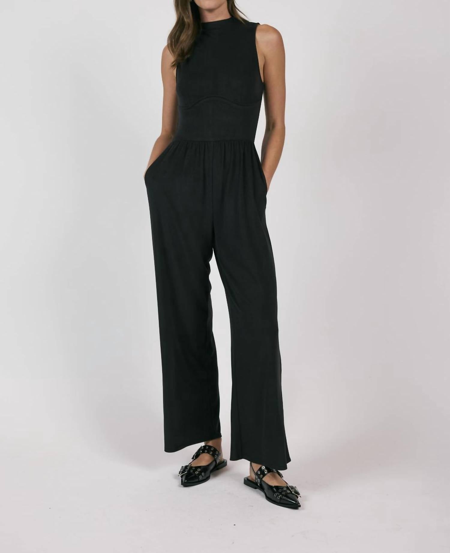 Sage The Label - See Me Now Corset Style Knit Jumpsuit