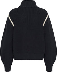 Part Two Semra Cardigan in dark navy white cap grey - women's cardigan - view 5