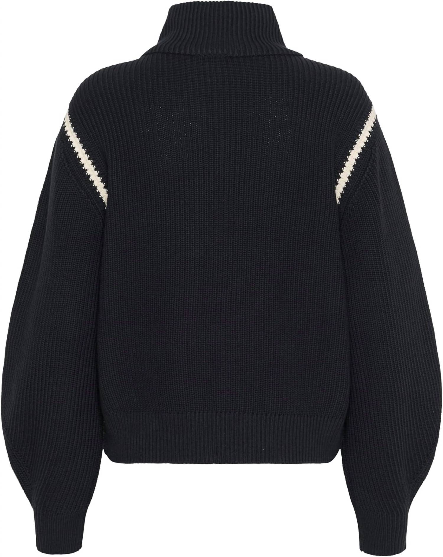 Part Two Semra Cardigan in dark navy white cap grey - women's cardigan - view 5