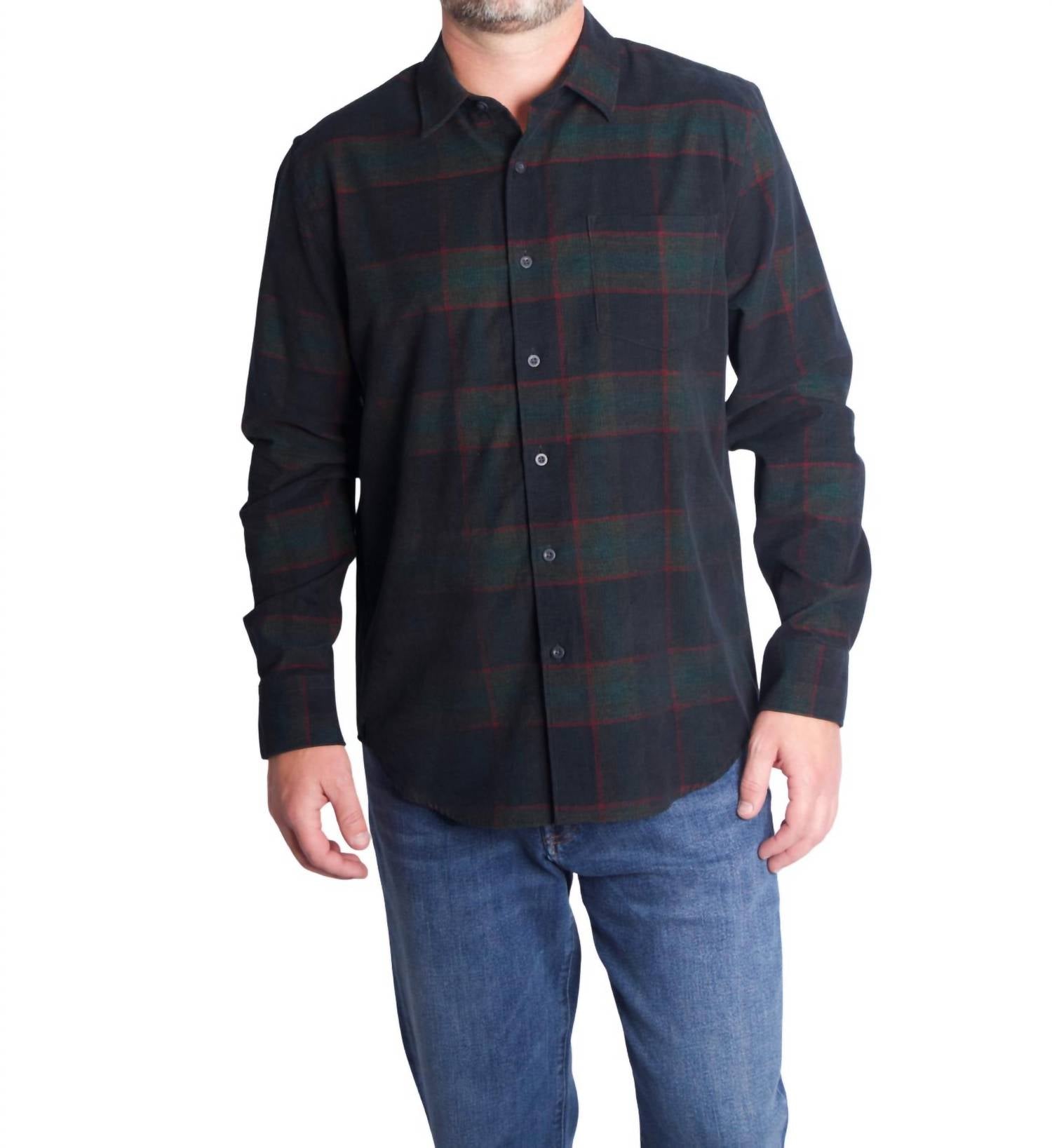 Vince Holme Plaid Shirt in blue - men's long sleeve top