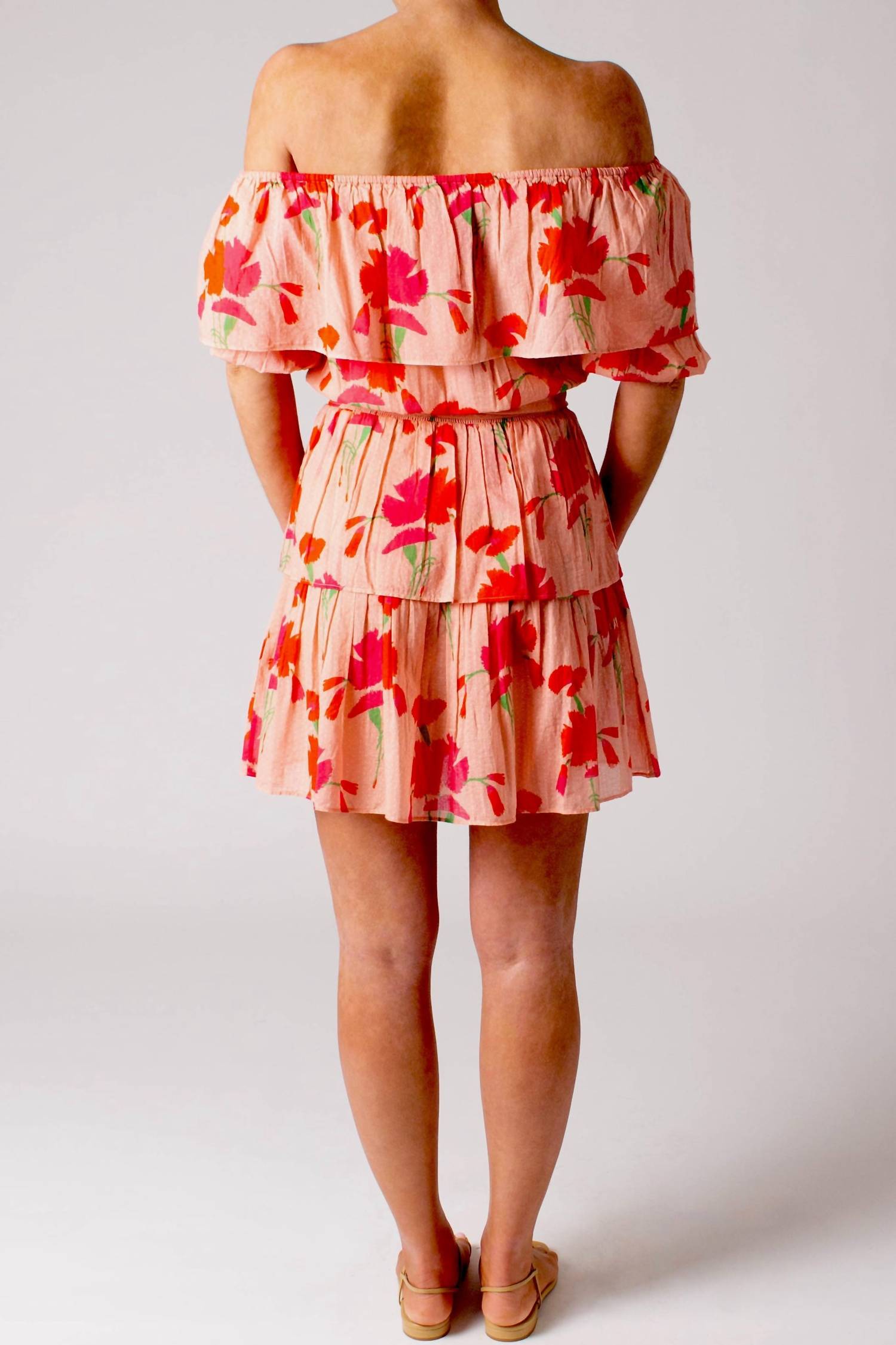 Miguelina - Basil Printed Gauze Mini Dress
