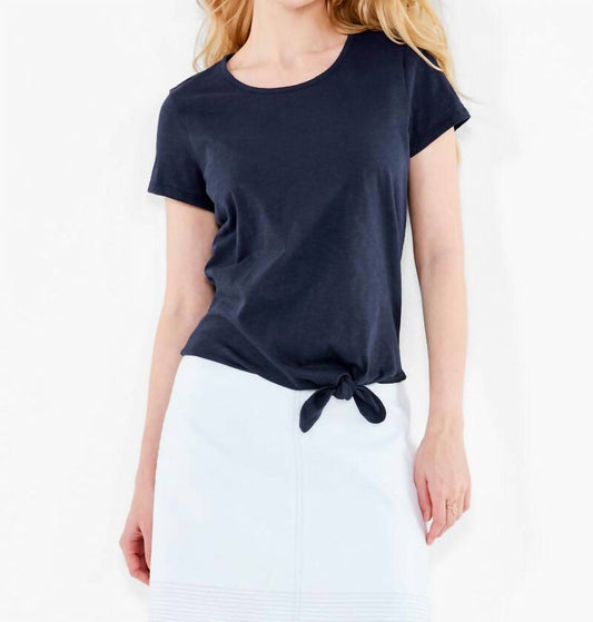 Nic + Zoe - Short Sleeve Round Neck Tie Front Tee