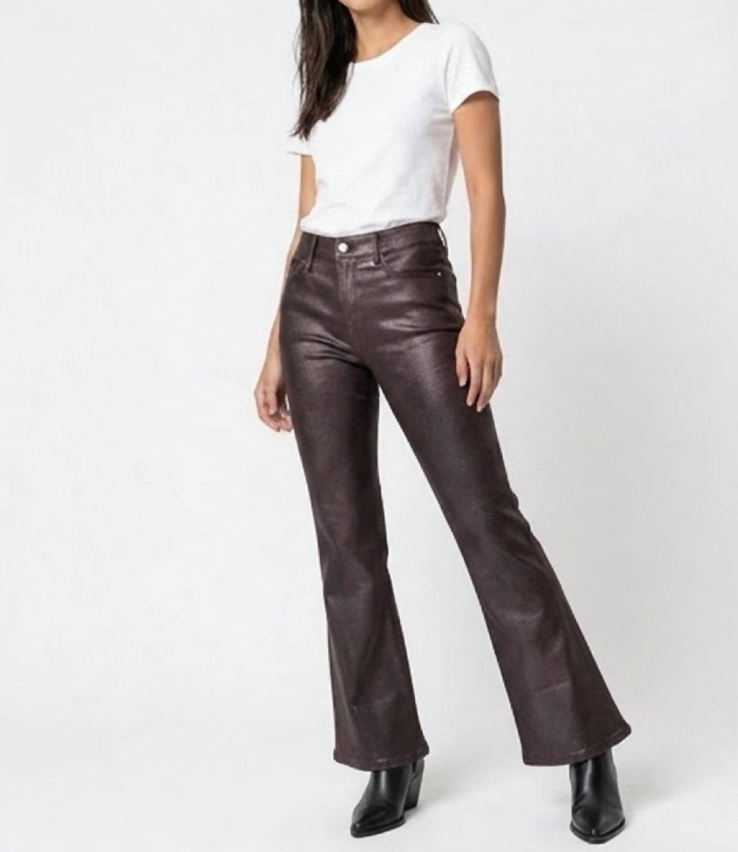 Frame - Le Crop Mini Bootcut Coated Jeans