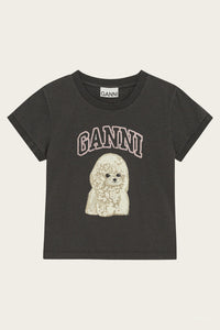 Ganni - Poodle Graphic Cropped Tee