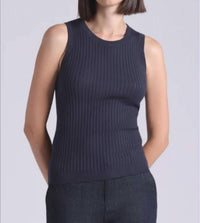 Minnie Rose - Viscose Ribbed Pointelle Tank