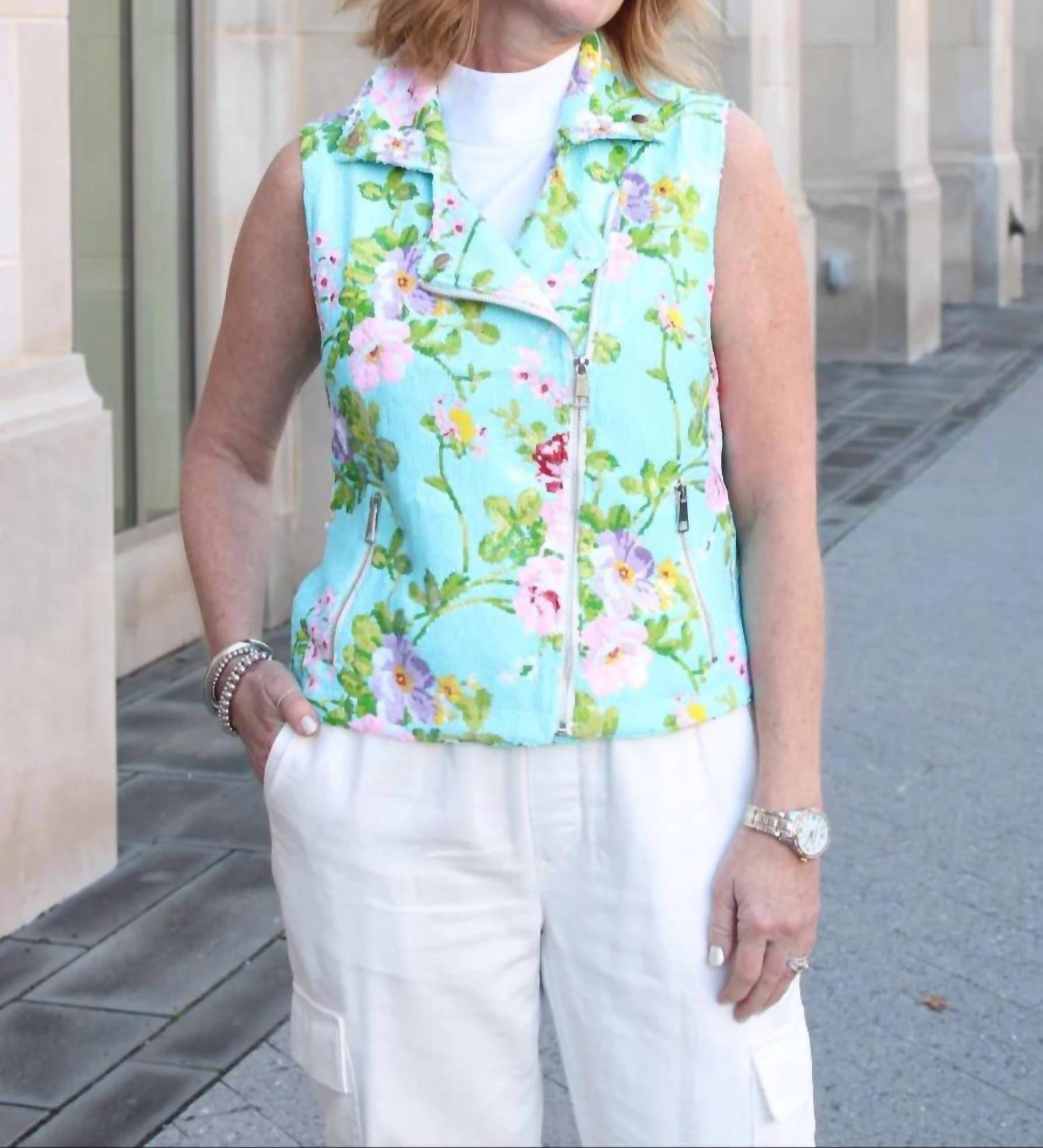 Berek - Palm Springs Floral Sequin Vest