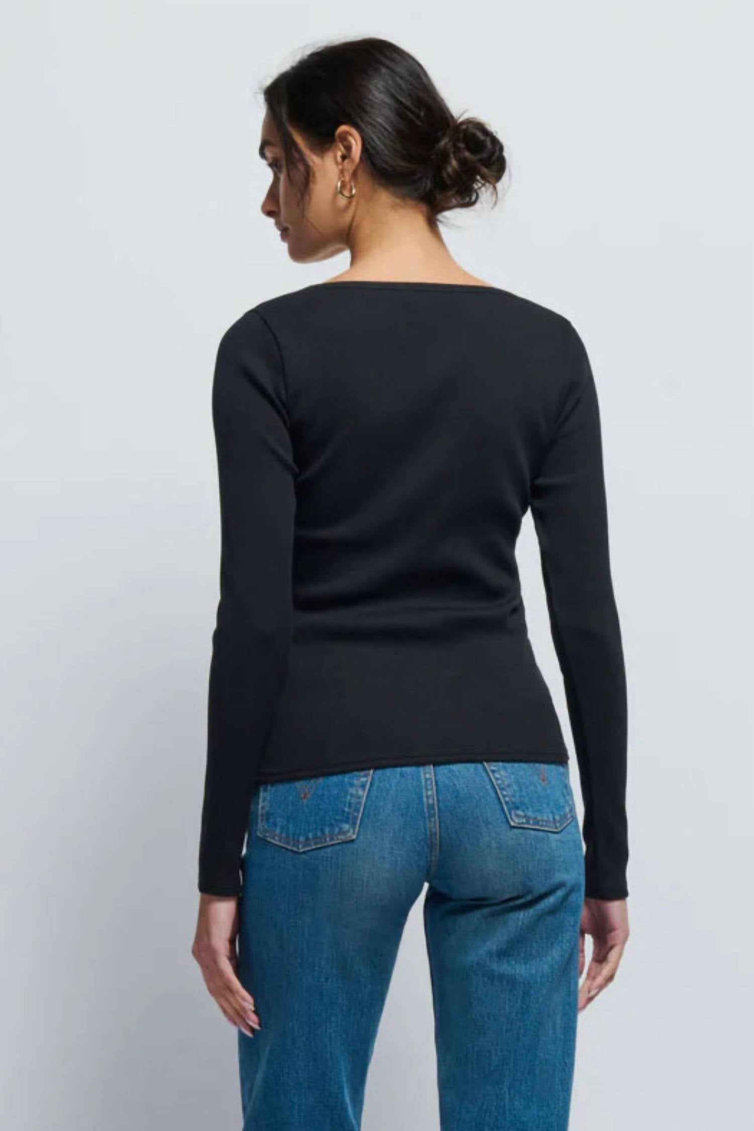 Nation Ltd - Elaine Ribbed Long Sleeve Tee