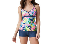 Free Country - Blooms Macrame Back Tankini Top