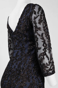 Aidan Mattox - 3/4 Sleeve Sequined Dress