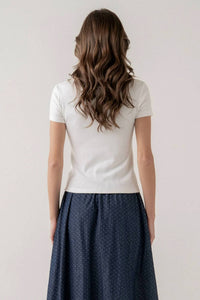 Elle Grey - Short Sleeve Knit Polo