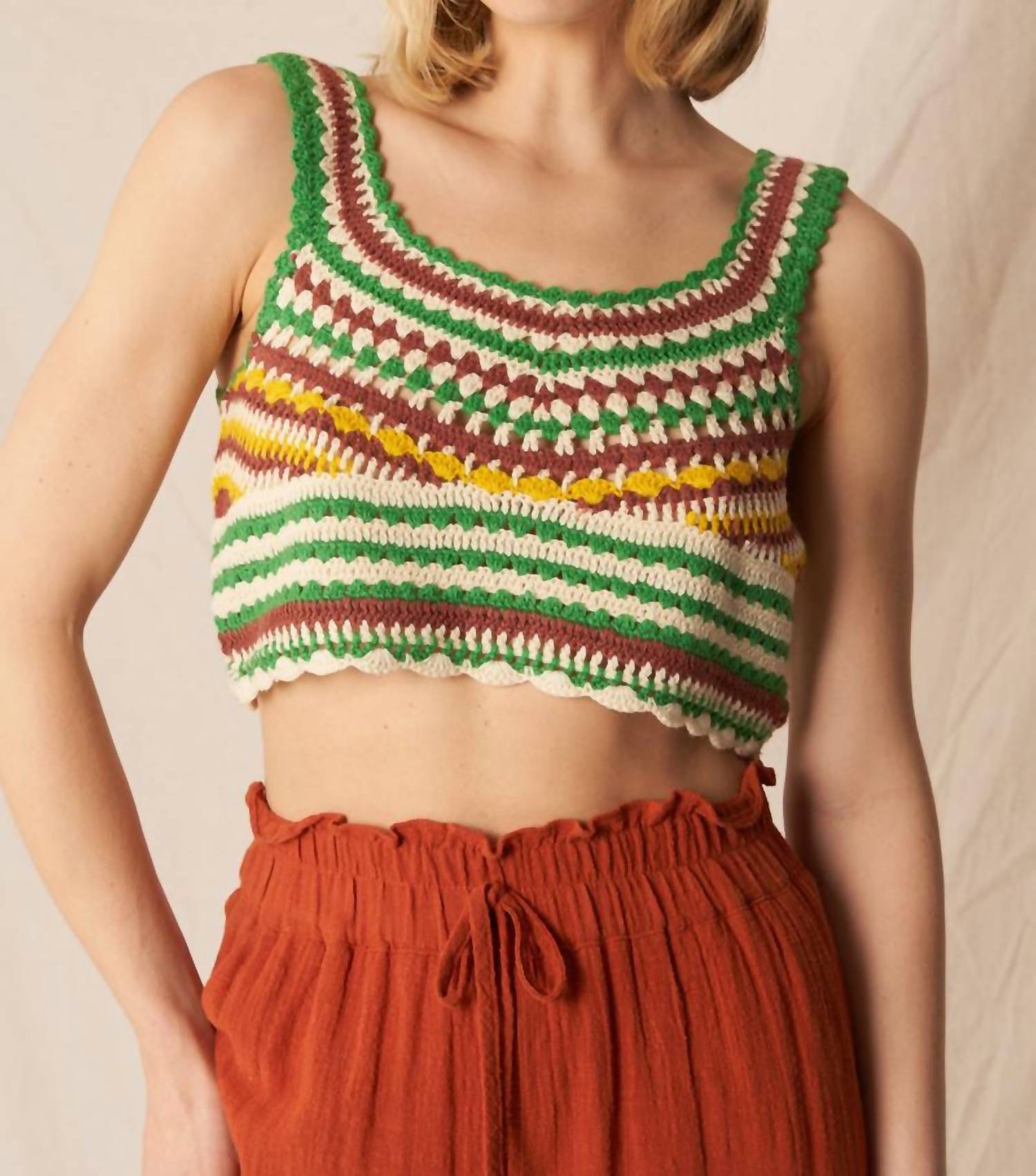 En Creme - Crush On Crochet Top