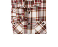 FILSON Men's Rangeland Flannel Shirt in red brown plaid - men's shirt - alternate view