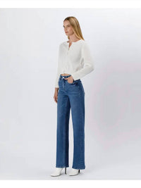 Vervet By Flying Monkey - Tummy Control Super High Rise Wide Leg Jeans