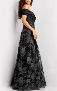 Jovani - Off the Shoulder A Line Gown