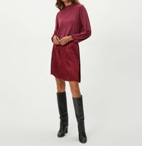 Michael Stars - Myla Mixed Fabric Satin Mini Dress