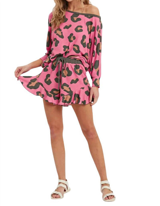 Bluivy - Pebbles Leopard Print Lounge Boatneck Top