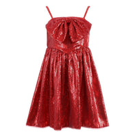 Lola + The Boys - Girl's Big Bow Sequin Dress