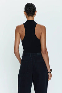 PISTOLA Janessa Mock Neck Bodysuit in midnight - women's shirt - alternate view