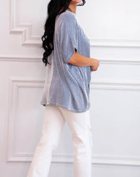 Zenana - Ellison Corded Rib Oversized Pocket Top