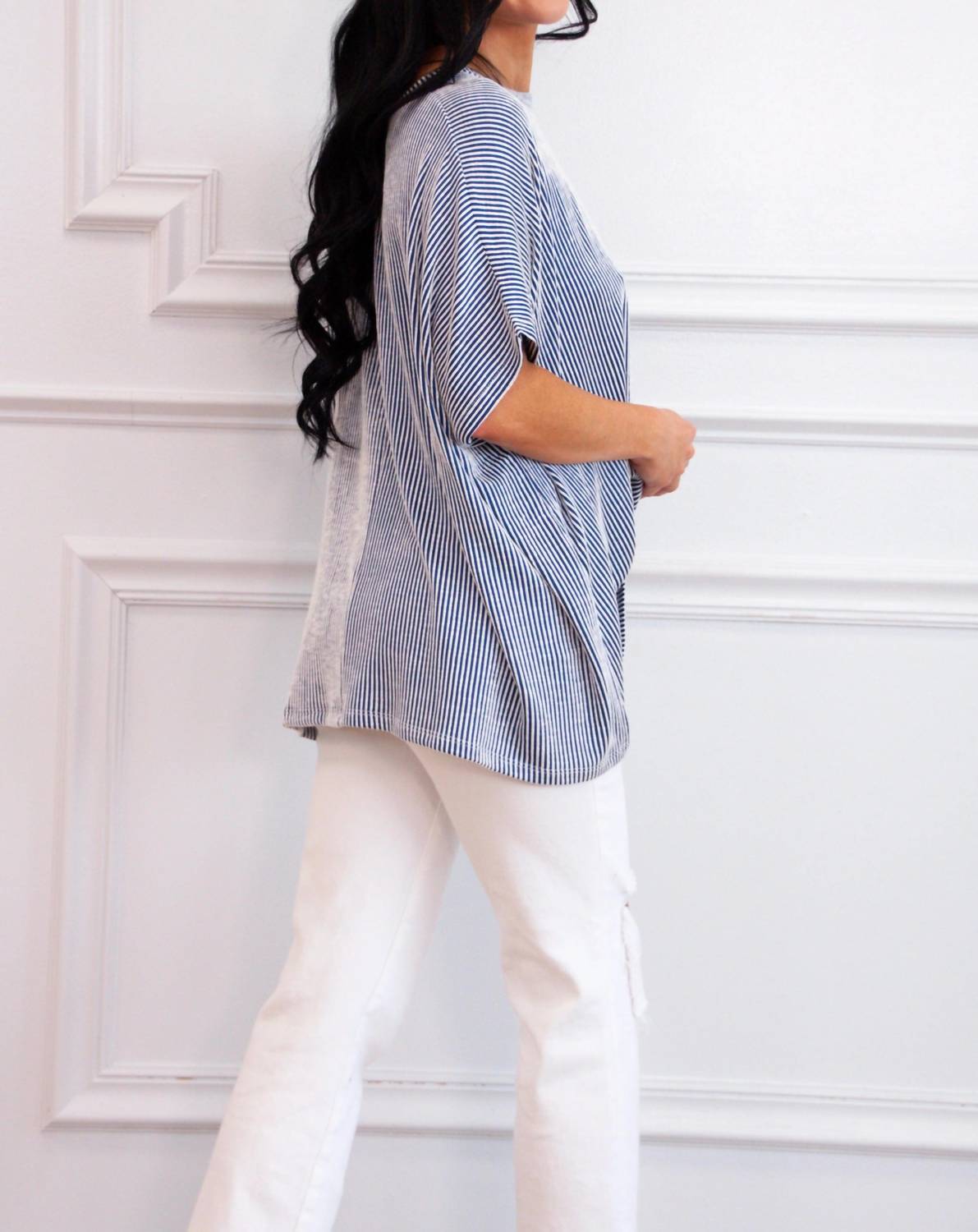 Zenana - Ellison Corded Rib Oversized Pocket Top