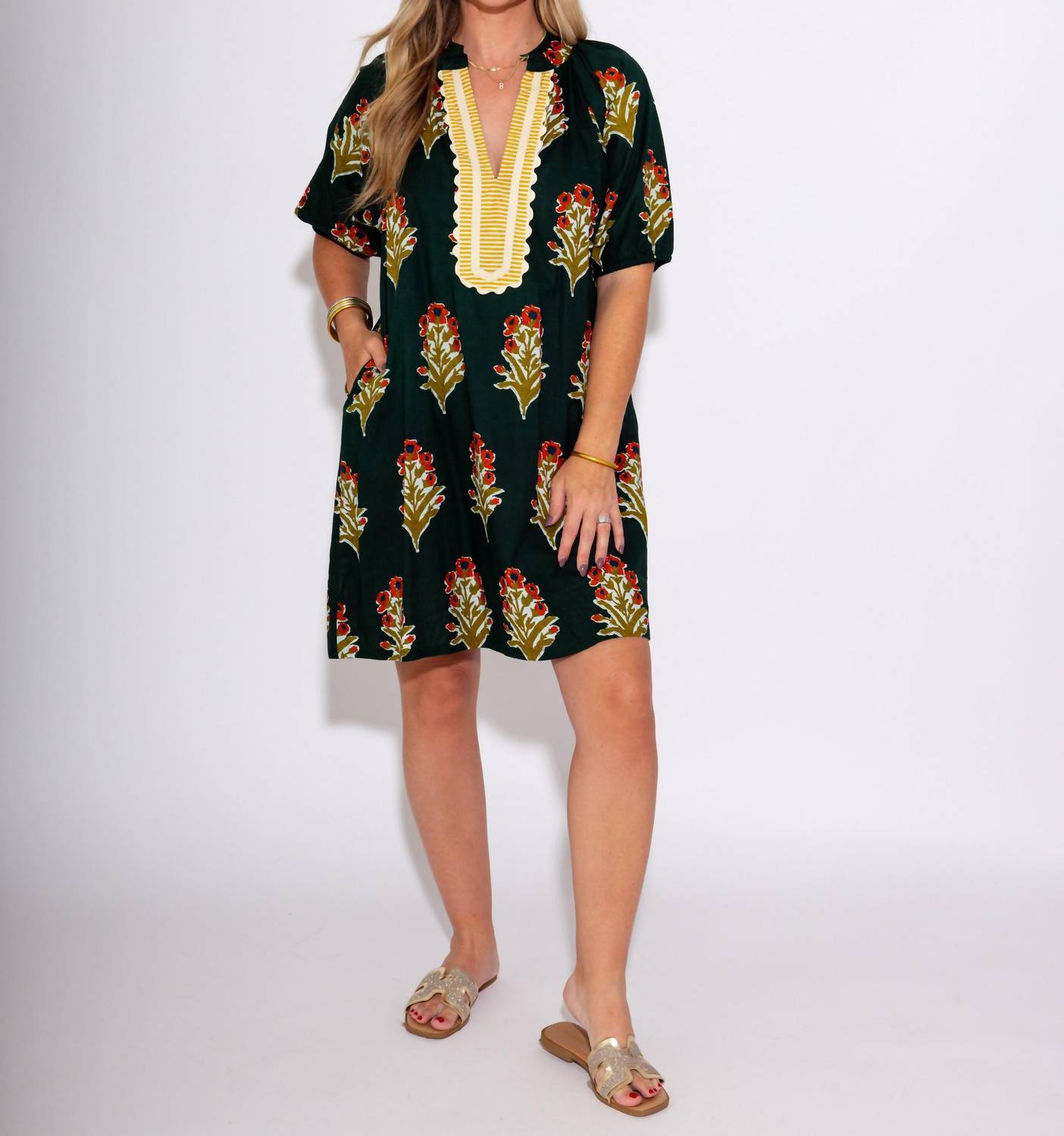 Thml - Petal Stripe V-neck Dress