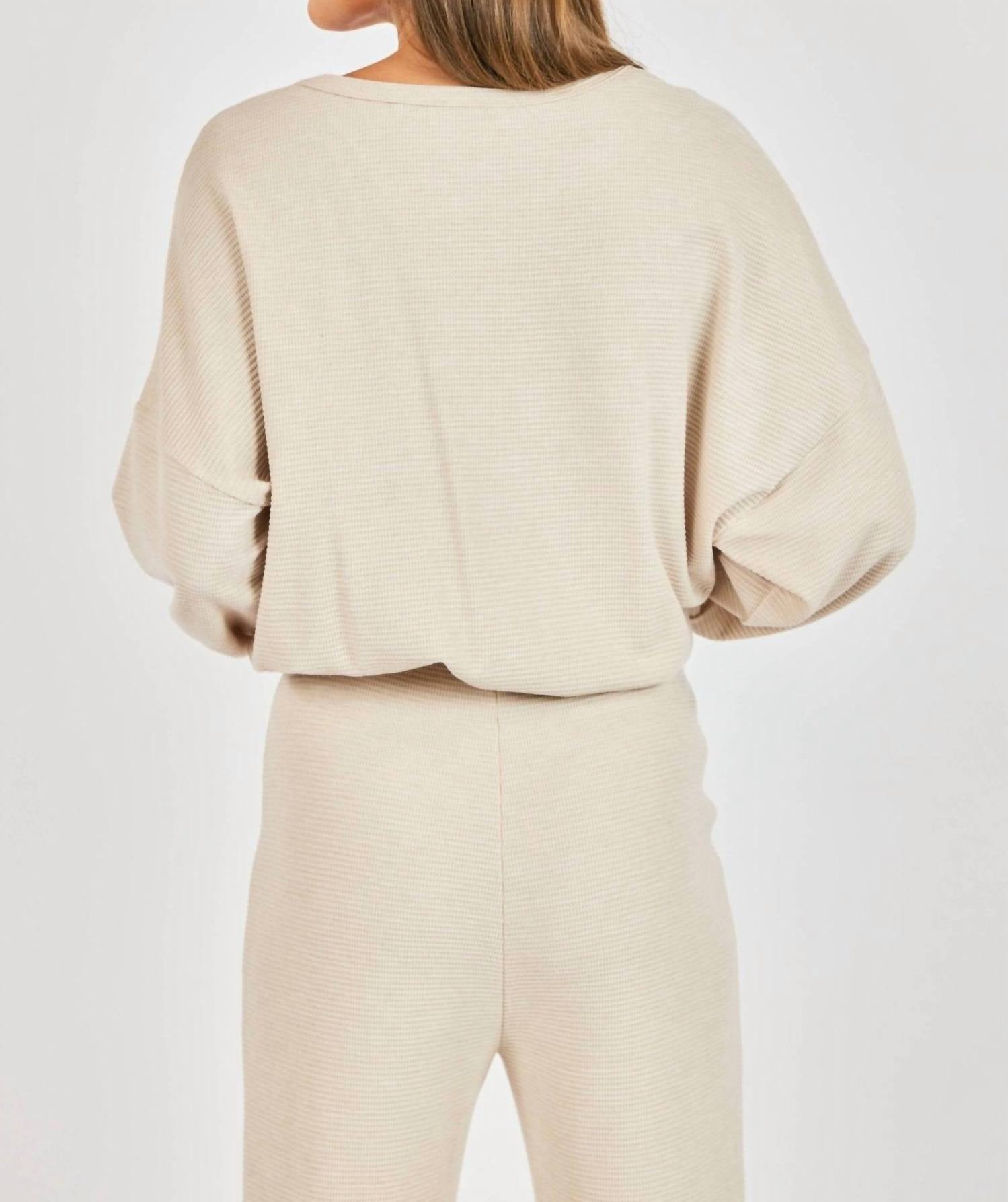Sadie & Sage - Locket Gathered Long Sleeve Top